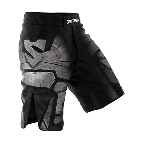 SMMASH Short D'entraînement Sport pour Homme Pantalon De Boxe Thaibox Muay Thai MMA Gym Fitness Respirant Fermeture Velcro Résistant