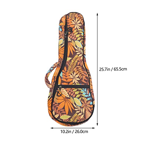 Generic Gig Bag Voor 23/24 Inch Concert Ukelele Herfst Esdoorn Bladeren Ontwerp Oxford Waterdichte Draagtas Gewatteerde… - Image 7