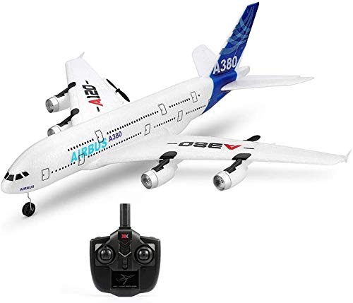 ZHANGXABN 2.4G Remote Airbus A380 Model Plane 3CH EPP Control Airplane Fixed-Wing RTF Toy - Rechargeable Electric Race Airplane for Kids Adults Hobby Toys