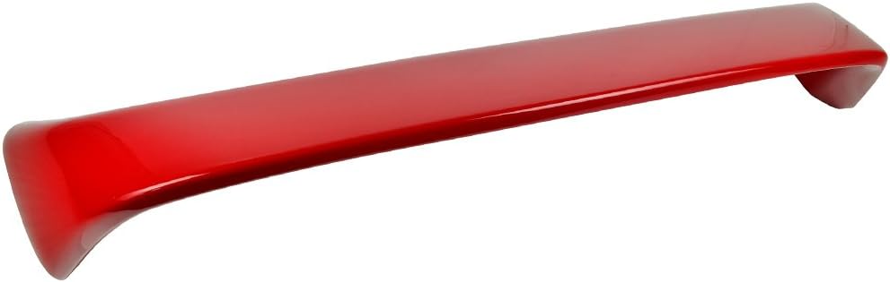 IKON MOTORSPORTS, Trunk Spoiler Compatible with Fits 1994-2001 Acura Integra 2-Door, Type R TR Style Painted #R81 Milano Red ABS Plastic Rear Trunk Lid Spoiler Wing Lip