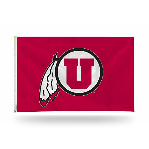 Rico Industries NCAA Single Sided Banner Flag with Grommets Utah Utes Team Color 3' x 5'