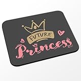 Parfait pour offrir en cadeau Fabulous Tapis de Souris Noir - Future Princess Child Tale - (Dimensions 24 x 20 cm)