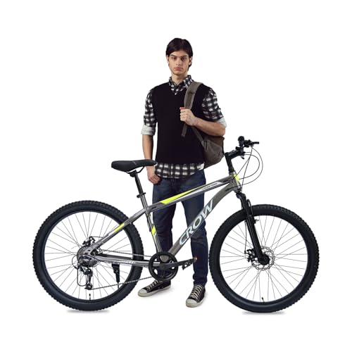 Image of CROW - Cross TRAK 7 Speed Gear Cycle | 29 inch T Cycle for Boys 12 to 15 Years | Bicycle for Men Adult | Mountain Bike with Front Suspension & Dual Disc Brakes| Unisex 29 INCH MTB Cycle for Men |