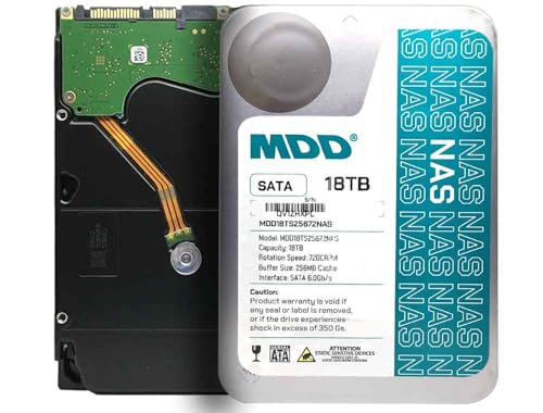 Image of MDD MAXDIGITALDATA MDD (MDD18TS25672NAS) 18TB 7200 RPM 256MB Cache SATA 6.0Gb /s 3.5'' Internal NAS Hard Drive (Renewed)