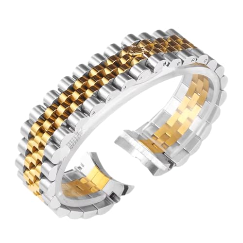 Bracelet montre acier élégant à maillons semi-circulaires de qualité supérieure