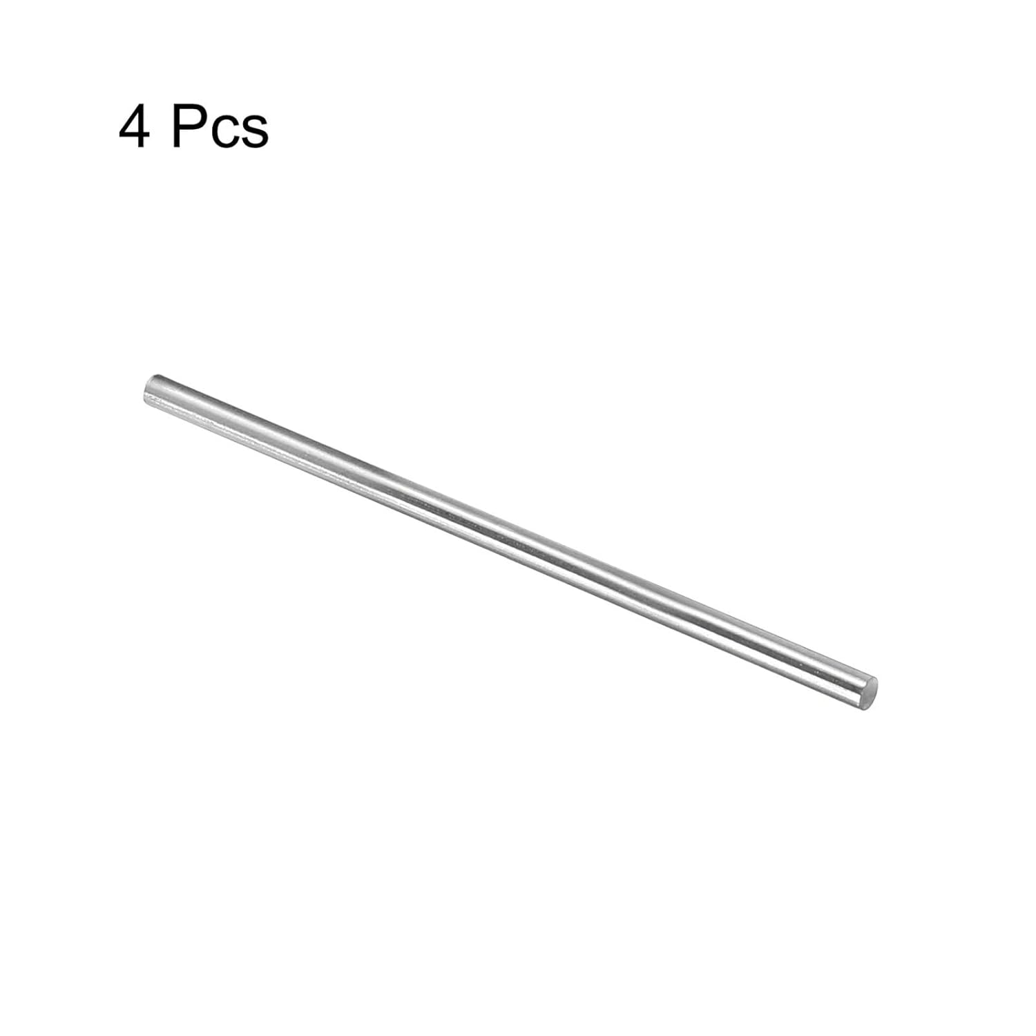 ステンレス鋼丸棒 4 個 304 ステンレス鋼丸棒ソリッドシャフト旋盤バー(6mm x 100mm)