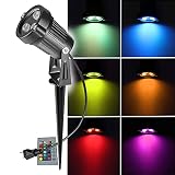 Color Changing LED Landscape Lights 6W Landscape Lighting IP66 Waterproof Remote Control LED Garden