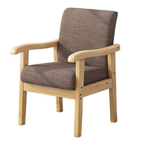 Poltrona in legno con schienale, comoda sedia da ufficio per la casa, soluzione perfetta per anziani e supporto migliorato