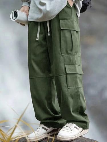 Image of Lymio Cargo for Men || Cotton Cargo Pant || Drawstring Waist Pant (Also Available in Plus Sizes) (137-140)