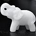 Ytbeoxk 1.8 Inch White Jade Elephant Crystal Decor, Healing Crystal Cute Figurines,White Elephant Gemstones Decorations Statue, Lucky Reiki Stones in Home and Office Meditation Gift for Women and Men