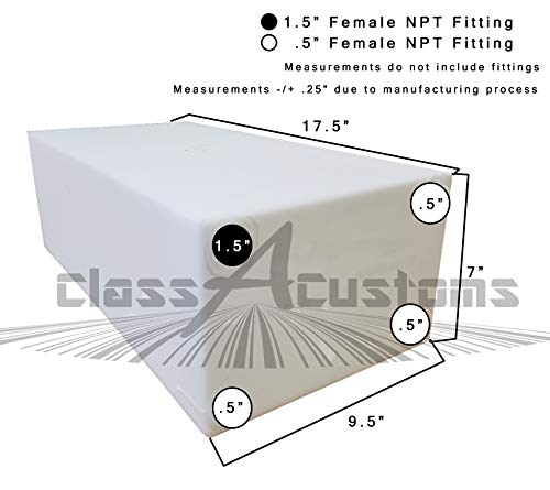 Classacustoms T-0500 One (1) 5 Gallon Rv Fresh And Gray Water Holding Tank Rv Concession thumb #1
