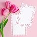 PerKoop 50 Pcs Blank Wedding Note Cards Decorative Notecards 4x6in Greenery Floral Notecards Printer Paper Cardstock Cards for Wedding Baby Shower DIY Thank Greeting Supplies(Pink Bow)