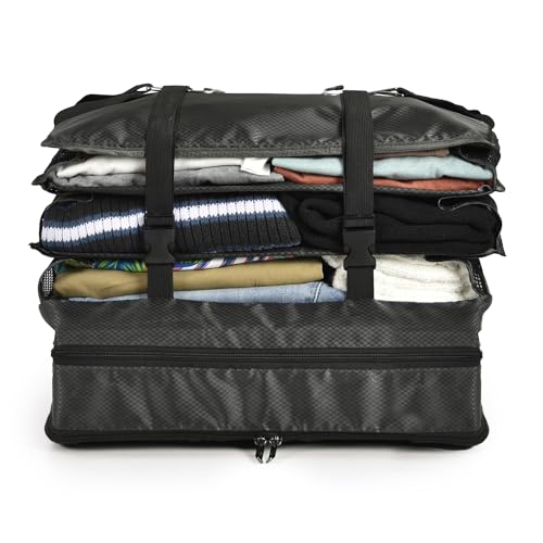 Image of Traveler's Choice Expandable Suitcase Organizer with Compression, Space-Saving Design & Quick-Hang Hooks