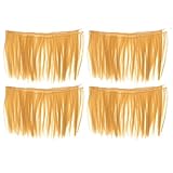 LOLIPPYY 4 Stück Teiliges Gerade Puppenhaarsträhnen aus Hitzebeständigem Synthetischem Fasermaterial Langlebige Formbare Puppenhaarverlängerungen für DIY Bastelprojekte und