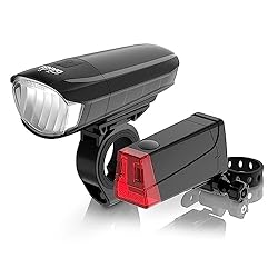 DANSI LED Light Set - Iluminación para bicicletas ...: ILUMINACIÓN - La iluminación de bicicleta DANSI es agradablemente luminosa, gracias a una intensidad luminosa de 30 LUX, pero si necesitas menos luminosidad, la iluminación también te ofrece un nivel dos veces menos potente de 15 LUX para ahorrar ene...
