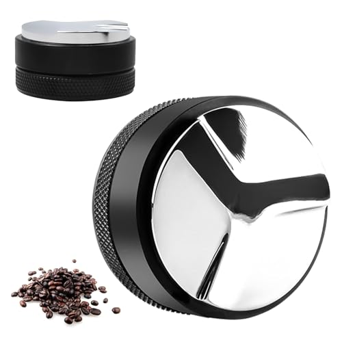 MSIHEY Distributor Espresso Zubehör 51mm Barista Zubehör Leveler Tool Tamper Kaffee Zubehör kaffeeverteiler Kaffee-Nivellierer 304 Edelstahl (51MM) Schwarz