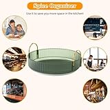 360° Rotating Makeup Organizer for Vanity Shelf Countertop Large Capacity Bathroom Organizer Cosmetics Storage Spinning Perfume Holder Skincare Organizer/990 (Color : Single Green) - Image 4