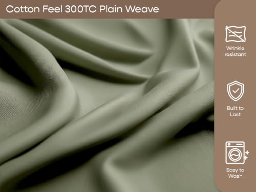 Image of SleepyCat 300 TC Cotton-Soft Microfiber Bedsheet with 2 Pillowcases|Wrinkle-Free|300 TC Plain Weave|No Creases, No Shrinkage|No Colour Fading|150 GSM|Mustard|Fits Mattress Upto 8 Inches|Double