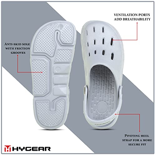 Image of Hygear Men's Omega EVA Clogs | Lightweight | Breathable | Waterproof | Anti-Skid | Comfortable Slip-On Clogs for Men