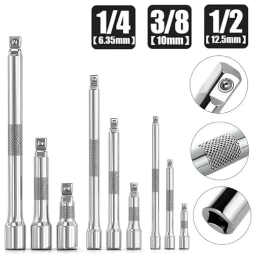 Jeu douille hexagonale longue tige d'extension de douille chrome vanadium - 3
