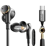 Dual-Treiber Ohrhörer mit Kabel und ENC Lärmreduzierung,In-Ear Kabel Kopfhörer mit Hi-Fi-Stereo-Bass und DAC-Sound-Verbesserung,Call Mic Noise-cancelling Wired Earbuds,Dynamischer Subwoofer Earphones