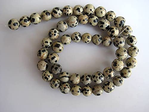 Jaspe dalmatien 8mm perles naturelles pour créer votre collier mala zen