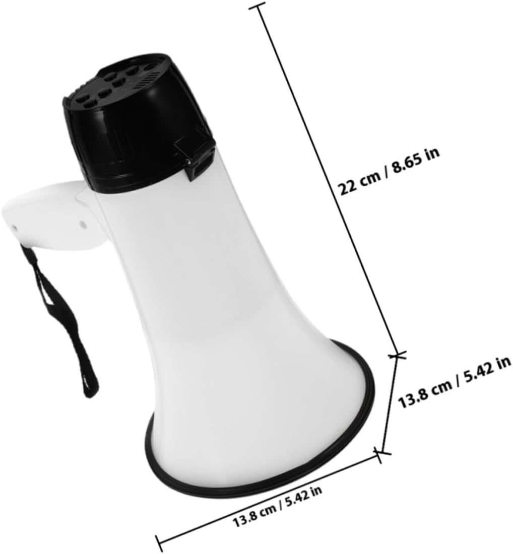 Portable Handheld Megaphone Cheer Loudspeaker with Recording Function Battery Operated Megaphone for Sports Events Rallies and Outdoor Use