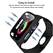 BHARVEST 2 Pack Hard PC Case Compatible with Apple Watch Series 3/2/1 42mm, Case with Tempered Glass Screen Protector Overall Bubble-Free Cover for iWatch Accessories, Black+Black