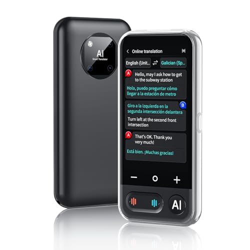 Language Translator Device No WiFi Needed, 2026 Upgraded AI Translator Support ChatGPT,150+ Languages Instant translator Support Offline/Recording/Photo/Voice Translation Real Time for Travel Business