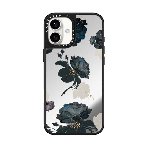 Coque miroir iPhone 16 Plus CASETiFY compatible MagSafe protection antichoc motif floral