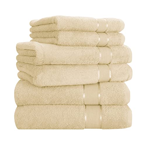 Mixibaby 6 TLG. Handtuchset 2X Duschtuch 2X Handtuch 2X Gästetuch, Farbe:Natur 1, Größe:2 Dusch- 2 Hand- 2 Gästetücher