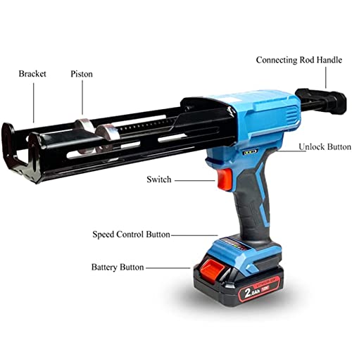 Elektryczny pistolet uszczelniający, bezprzewodowy automatyczny dwukomponentowy pistolet do klejenia 12 V, wyposażony w akumulator litowo-jonowy i ładowarkę