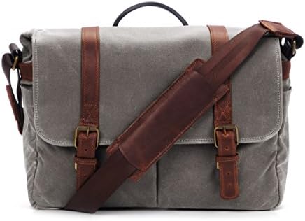 ONA - The Brixton - Camera Messenger Bag - Smoke Waxed Canvas (ONA5-013GR)