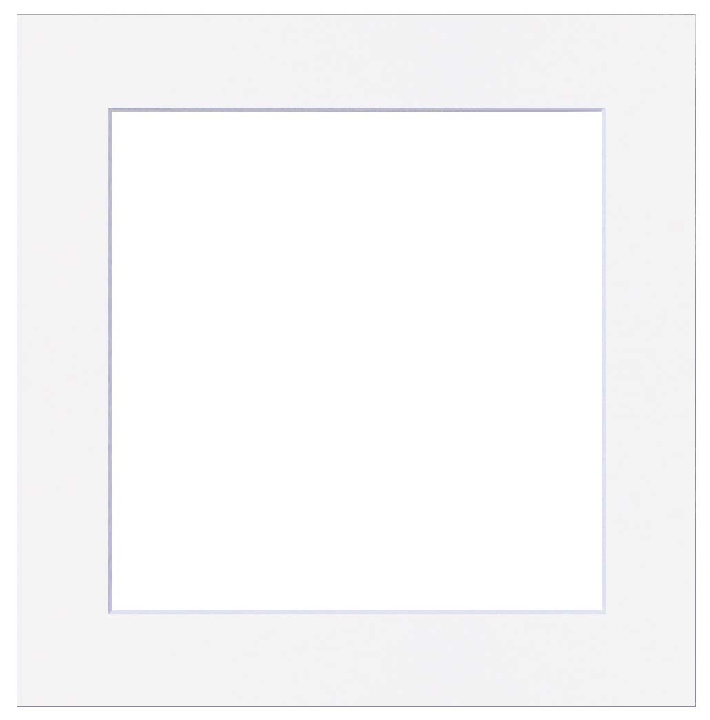 Square Picture Mounts, Pack of 1 (Single), Choice of Size & Colour [12 x 12 to fit 9 x 9, Soft White/Off-White] — image 1