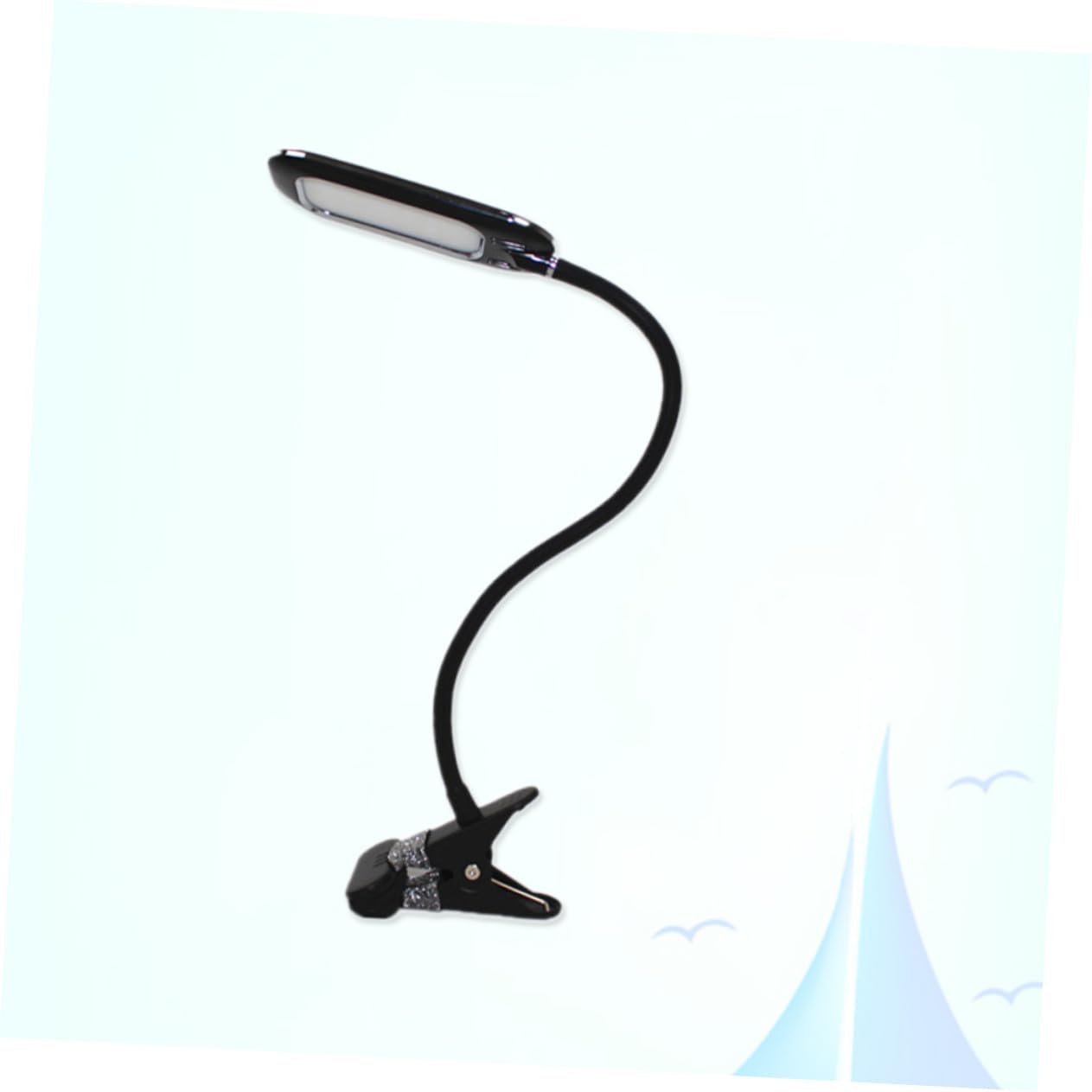 Hemobllo Luz Clip USB Lámpara de Lectura Lámpara de Clip Cuidado Ojos Portátil y Flexible Botón Pulsador para Cama Viajes Negra