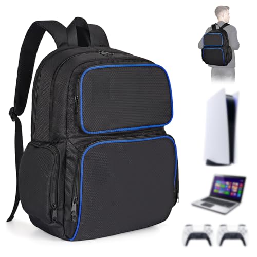 HUIJUTCHEN Tragetasche für PS5/PS5 Slim, Rucksack...