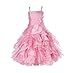 ekidsbridal Rhinestones Organza Layers Junior Flower Girl Dresses Christening Dress 164S 12 Dusty Rose