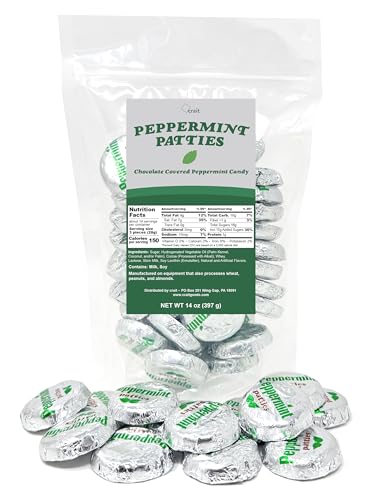 Peppermint Patties Individually Wrapped Milk Chocolate Peppermint Candy 14 Ounce (About 37 Pieces)