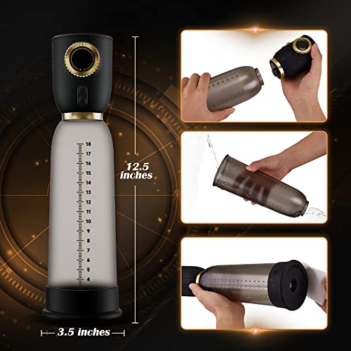 Electric Penis Pump, Male Sex Toy With 6 Training Modes & 5 Suction Intensities, Rechargeable Penis Enlarger For Men Penis Enlargement Pump Sex Toys Pumps & Enlargers Air Pressure Sex Toy #TOP5