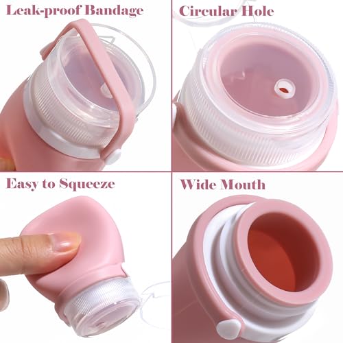 Ronrons GSG35235 4 Pieces Salad Dressing Bottles Mini Condiment Bottles Squeeze Leakproof Ketchup Sauce Dispenser To Go thumb #3