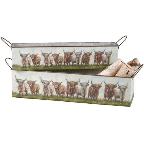 Primitivesbykathyhighlandcowsbinset Urban Country Home Decor Primitives by kathy highland cows bin set urban country home decor