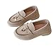 Ctreela Baby Girls Toddler Kids Loafers Faux Suede Dressy Cute First Walking Slip On Shoes Walk Training Dress Party Shoe Beige