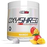 EHPlabs OxyShred Thermogenic Fat Burner Boost Metabolism, Low Stimulant, Destroy Stubborn Fat Cells (Mango)