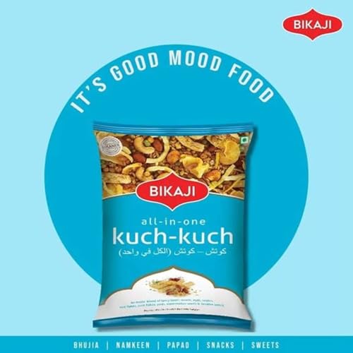 Kuch-Kuch (All In One) 1000g and Tana-Tan (Aloo Bhujia) 200g Combo of 1200g (42.33Oz) – Authentic Indian Snacks Family Pack | Crunchy Namkeen, Party Mix, Bar Snacks & Tea-Time Treats