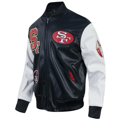 Pro Standard Mens NFL San Francisco 49ers Best of Jacket Black/White M - Image 2