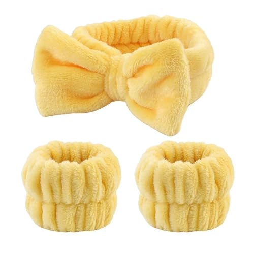 Bijoux de cheveux pour tresses : 10 élastiques serviette avec nœud pour soin du visage et sport