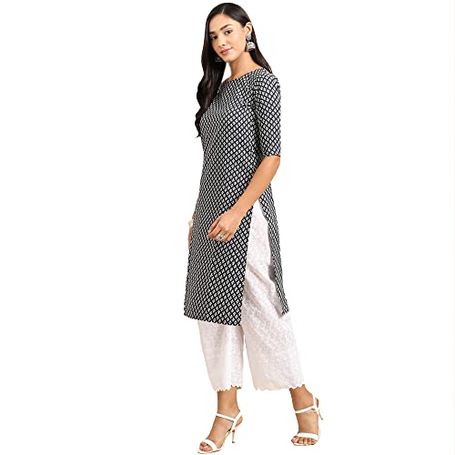 Image of Pinkmint Women's Crepe Digital Print Straight Kurta