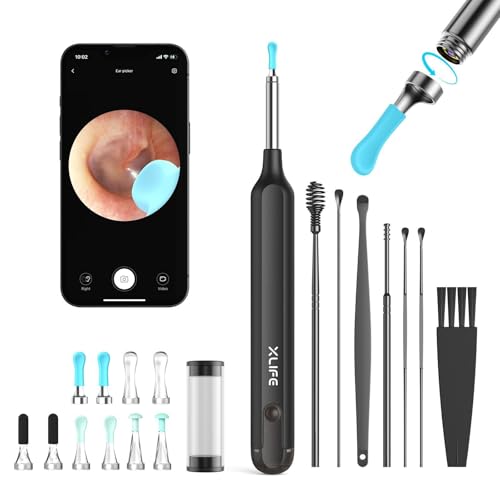 BEBIRD X1 Ear Wax Removal Tool Camera & Light, Visual Earwax Cleaner with Cleaning Kit 1080p Ear Canal Camera, 7 Earpick, 10pcs Replacement Tips for Family, Ear-Scope Wireless WiFi Connect