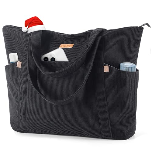 Lekespring Cord Tasche Damen, Groß Tote Bag...