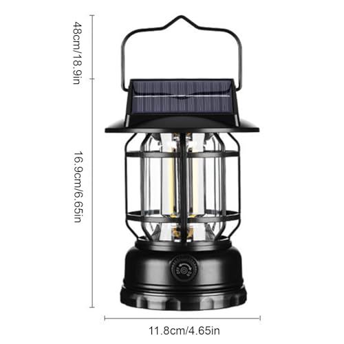 Linterna solar recargable vintage con acabado impermeable para decoración de patios 2